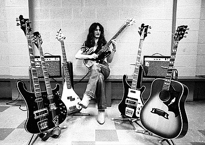 Which instrument did Geddy Lee start playing later in his career with Rush?