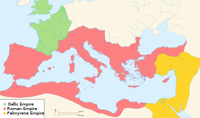 When was the Gallic Empire established?