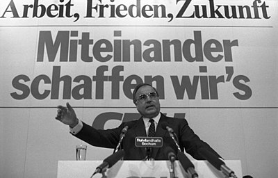 What was the major scandal that damaged Helmut Kohl's reputation?
