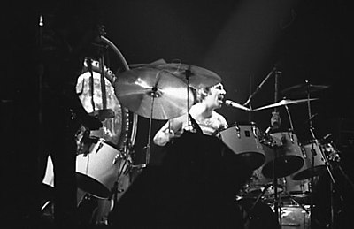 What unique drumming element did Keith Moon popularize?