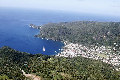 What is the elevation above sea level of Saint Lucia?