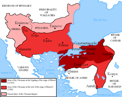 What was the state of the Byzantine Empire during Murad's reign?