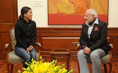 What year did Mary Kom become a member of the Rajya Sabha?
