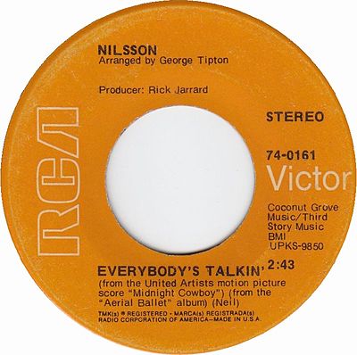 Which 1969 film featured "Everybody's Talkin'"?