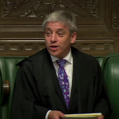 Which political party suspended Bercow?