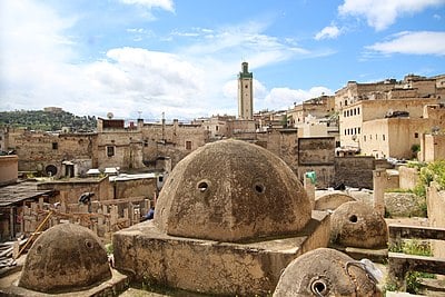 Which two old medina quarters make up the historic core of Fez?
