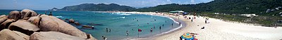 Which area in Florianópolis is known for its tourism, recreation, nature, and extreme sports?