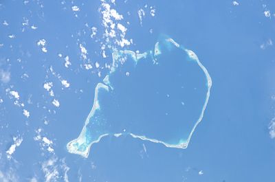 What is the width of the land in Funafuti?