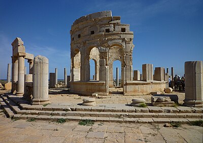 What was the original foundation of Leptis Magna?