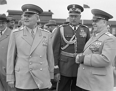 What major WWII event did Zhukov accept on behalf of the Allies?