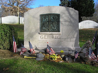 What was Lou Gehrig's career batting average?