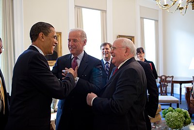 Which events did Mikhail Gorbachev participate in?[br](Select 2 answers)
