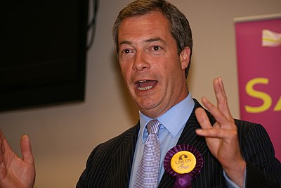 In which year did Nigel Farage first become an MEP for South East England?