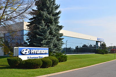 In which European country did Hyundai open its first overseas manufacturing plant?