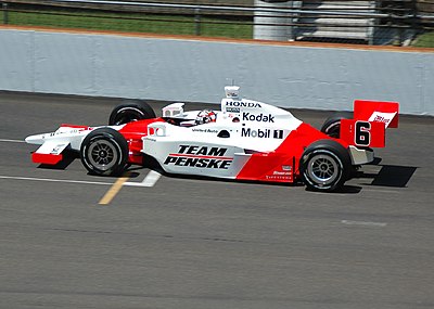 In what year did Sam Hornish Jr. win his first Indianapolis 500?