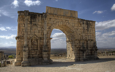 Which dynasty was founded at Volubilis in the 8th century?