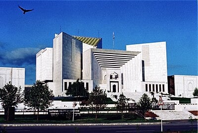 Which landmark in Islamabad represents the country's democracy?