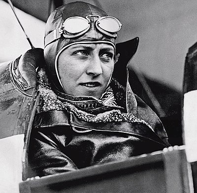What was the destination of Amy Johnson's historic solo flight?