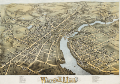 What was Waltham, Massachusetts an early center for in the United States?