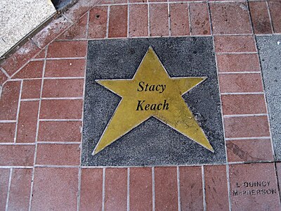 What year did Keach get a star on the Hollywood Walk of Fame?