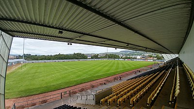 What is the capacity of Dumbarton F.C.'s home stadium, Dumbarton Football Stadium?