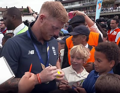 Against which team did Ben Stokes score 258 runs in a Test innings, a record for a number six batsman?