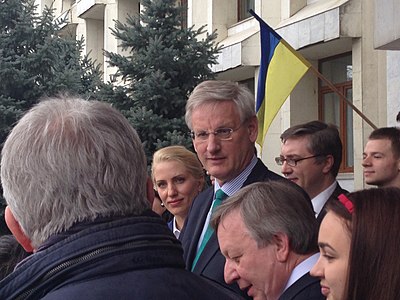 In which year did Carl Bildt first enter the Riksdag?
