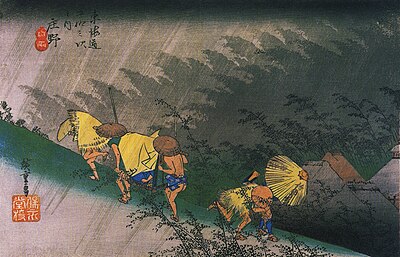 What were two of the prints Van Gogh copied from Hiroshige's "One Hundred Famous Views of Edo"?