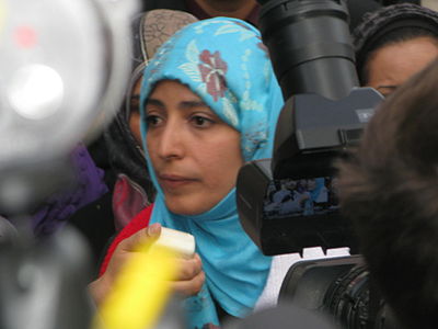 What was Tawakkol Karman protesting in May 2007?
