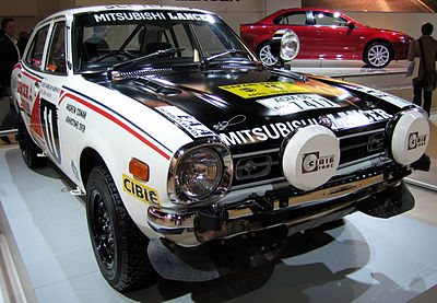 Which Mitsubishi car model is known for its success in rally racing?