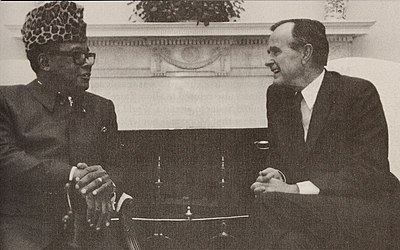 Which organization's chairman position did Mobutu hold from 1967 to 1968?
