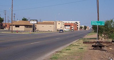 What military installation is located on the west side of Abilene?