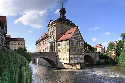Which two rivers meet in Bamberg?
