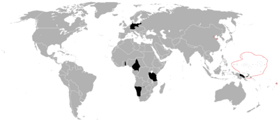 Which African countries had parts of their territory under German colonial rule?
