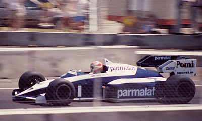 Who was Piquet's teammate during his third championship in 1987?