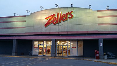 How many Hudson's Bay department stores currently feature a Zellers store-within-a-store?