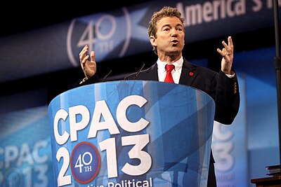 In which political movement is Rand Paul a supporter?