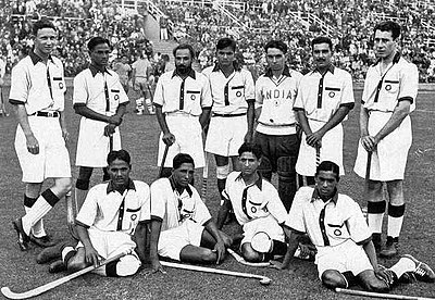 How many consecutive Olympic gold medals did the India men's national field hockey team win from 1928?