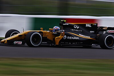 For which F1 team did Palmer drive in 2016?