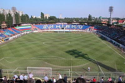 What is the capacity of Anzhi Arena, the home stadium of FC Anzhi Makhachkala?