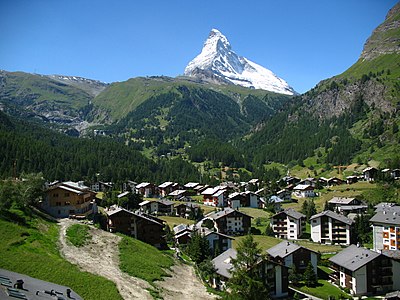 What is the name of the valley where Zermatt is located?