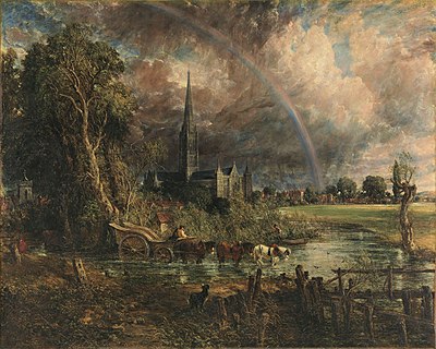 Which painting depicts a rural scene with a horse-drawn cart?