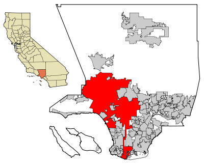 What is the water area occupied by Los Angeles?[br](updated in 2010)