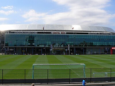 What is the nickname of Feyenoord's home stadium, Stadion Feijenoord?