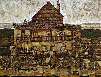 What type of line work is Schiele known for?