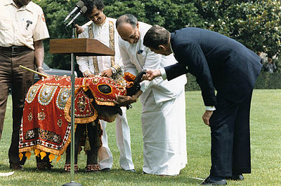 When did J. R. Jayewardene serve as the second President of Sri Lanka?