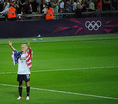 Which historic goal-scoring feat did Megan Rapinoe achieve at the 2012 London Olympics?