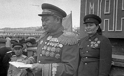 Which political leader controlled Mongolia during World War II?