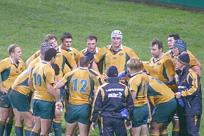 In which year did the Australia national rugby union team play their first test match?