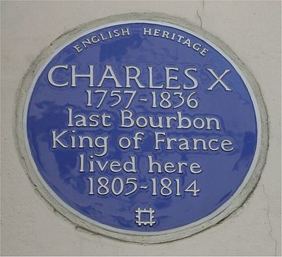 Who did Charles X support in exile?